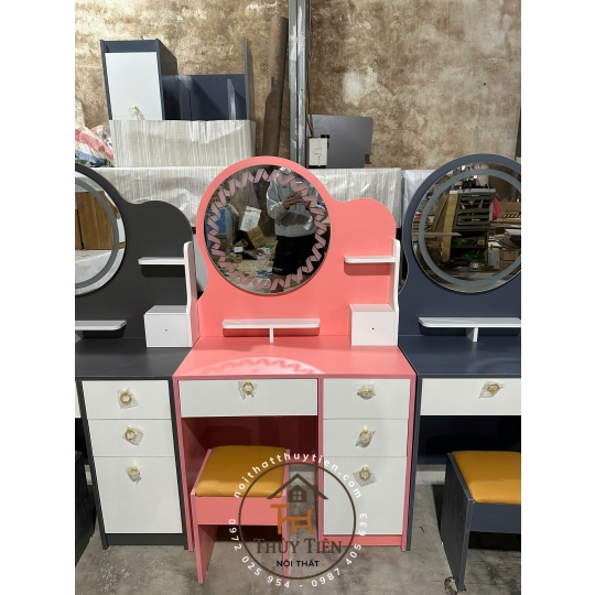 Bàn trang điểm MDF mẫu mới led và ko led
