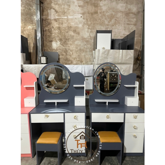 Bàn trang điểm MDF mẫu mới led và ko led