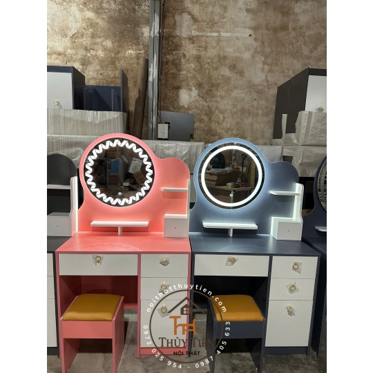 Bàn trang điểm MDF mẫu mới led và ko led