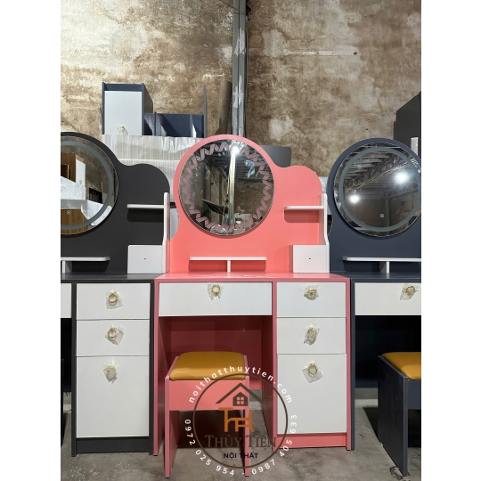 Bàn trang điểm MDF mẫu mới led và ko led