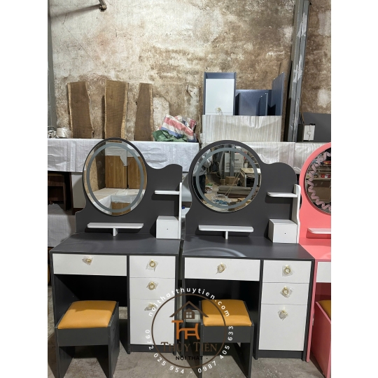 Bàn trang điểm MDF mẫu mới led và ko led