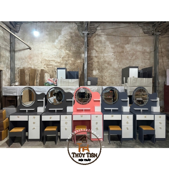 Bàn trang điểm MDF mẫu mới led và ko led