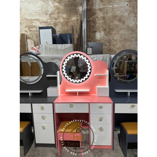 Bàn trang điểm MDF mẫu mới led và ko led