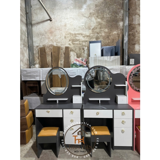 Bàn trang điểm MDF mẫu mới led và ko led