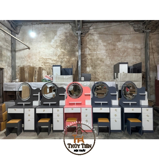 Bàn trang điểm MDF mẫu mới led và ko led