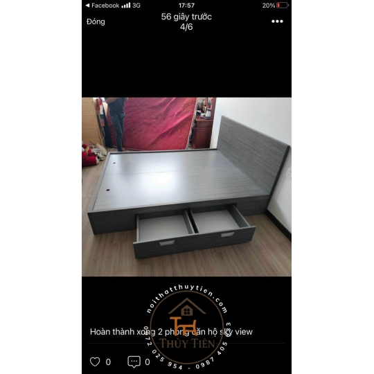Giường ngủ gỗ mdf lõi xanh chống ẩm giá tận xưởng