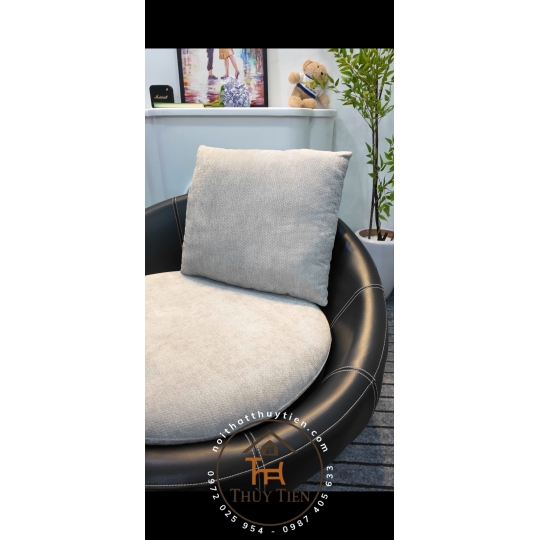 Ghế Sofa Đơn Xoay 360 Độ Cao Cấp - Ghế Sofa Lười Bọc Da Kiểu Dáng Hiện Đại Decor Studio, Cửa Hàng