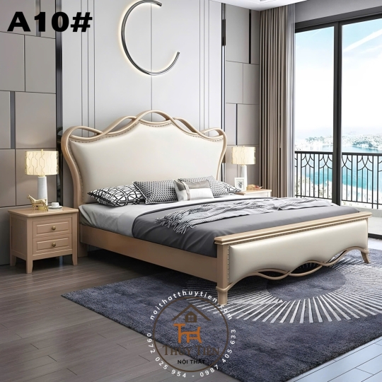 Giường NHẬP KHẨU bọc da cao cấp - Nhập nguyên kiện - Nội thất phòng ngủ đẳng cấp