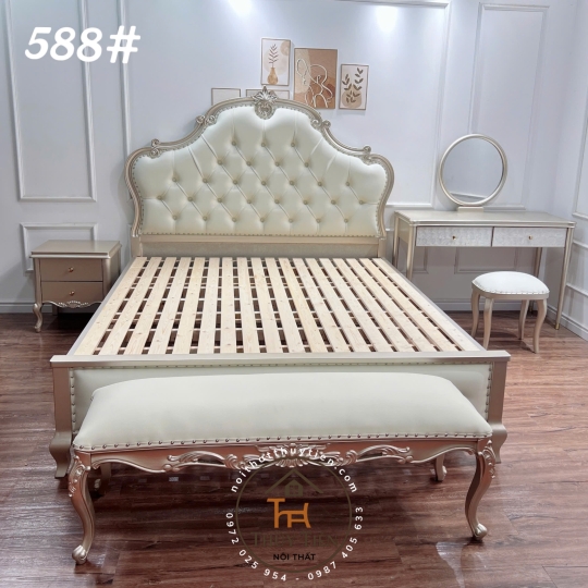 Giường NHẬP KHẨU bọc da cao cấp - Nhập nguyên kiện - Nội thất phòng ngủ đẳng cấp