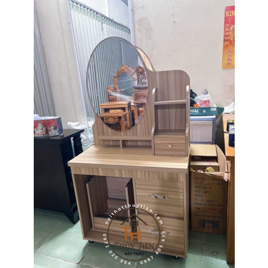 Bàn trang điểm mdf lõi xanh ngang 80 cm giá xưởng