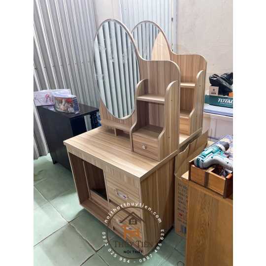 Bàn trang điểm mdf lõi xanh ngang 80 cm giá xưởng